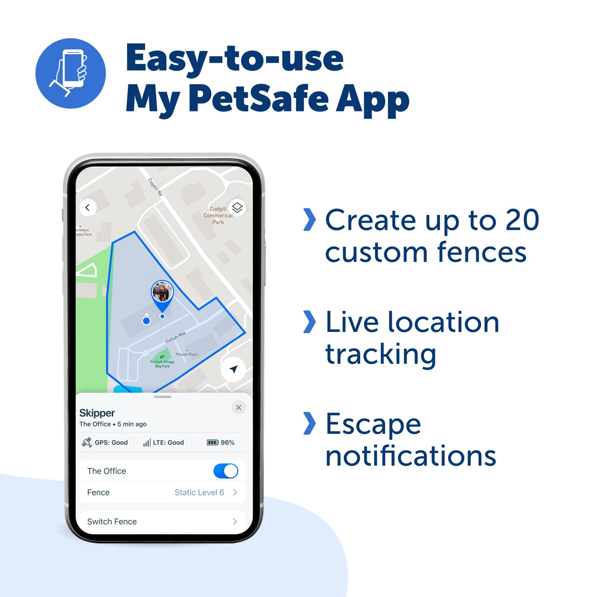 Petsafe Guardian Gps + Tracking Dog Fence Collar With Add'L Pink Collar Strap - Wireless Dog Fence With Real-Time Tracking - Mos